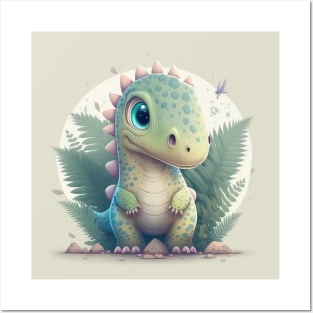 Der kleine Dino Spotty - Dinosaurier gepunktet und lieb Posters and Art